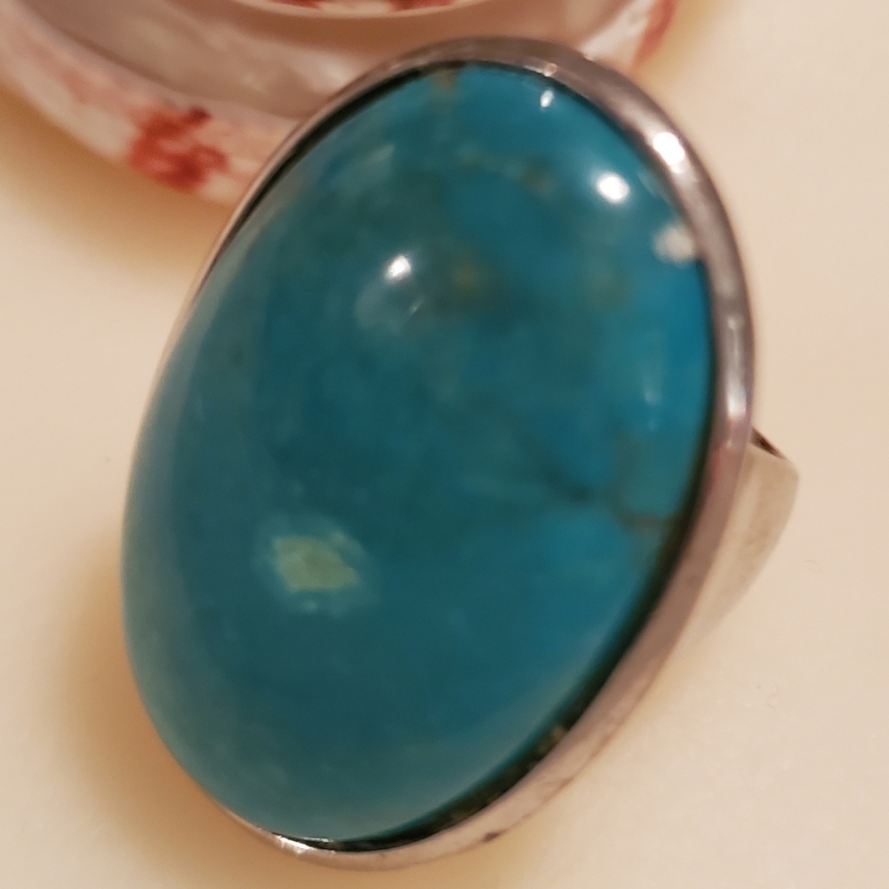 Sterling silver and turquoise ring
